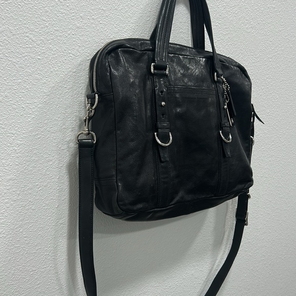 Coach 1941 Briefcase Business Leather Bag Black 70257 - Picture 3 of 9